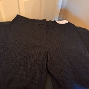 Liz Claiborne Black Textured Trousers